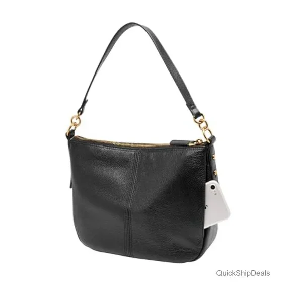 Leather Crossbody Purse Handbag with Adjustable Strap - Picture 5 of 7